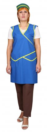 Комплект женский для продавца фартук мод.2-23-20, головной убор мод.78-17