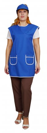 Комплект женский для продавца, мод.5-32-20 (фартук+головной убор)