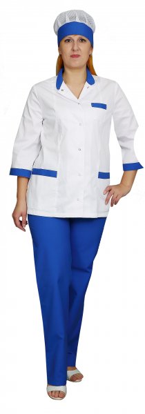 Костюм женский для повара, мод.5-29-20 (куртка+брюки+головной убор) (2)